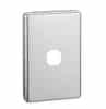 Clipsal Classic C2000 Series C2031CBA 1 Gang Switch Plate Cover, 116mm L x 76mm W x 11mm H, Brushed Aluminum