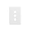 Clipsal Classic C2000 Series C2033VHWE 3 Gang Switch Grid Plate and Cover, 116mm L x 76mm W, White Electric