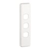 Clipsal Classic C2000 Series C2033WE 3 Gang Switch Grid Plate and Cover, White Electric