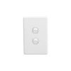 Clipsal Classic C2032V66WE 2 Gang 1 Pole Flush Switch, White Electric, 20A, 250VAC at 50Hz