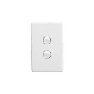 Clipsal Classic C2032V66WE 2 Gang 1 Pole Flush Switch, White Electric, 20A, 250VAC at 50Hz 1 Clipsal Classic C2032V66WE 2 Gang 1 Pole Flush Switch, White Electric, 20A, 250VAC at 50Hz