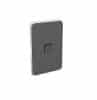 Clipsal Iconic Switch Plate Skin, 1 Gang, Horizontal/Vertical Mount, Clip-On, Anthracite, 3041C-AN