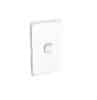 Clipsal Iconic Switch Plate Skin, 1 Gang, Horizontal/Vertical Mount, Clip-On, Vivid White, 3041C-VW