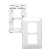 Clipsal Prestige P2000 Series P2032VHWE 2 Gang Switch Grid Plate and Cover, White Electric