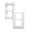 Clipsal Prestige P2000 Series P2032VHWE 2 Gang Switch Grid Plate and Cover, White Electric