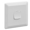Clipsal Prestige P2031/2VAWE 1 Gang 1 Pole Square Flush Switch, White Electric, 10A, 250VAC