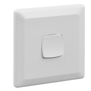 Clipsal Prestige P2031/2VAWE 1 Gang 1 Pole Square Flush Switch, White Electric, 10A, 250VAC 1 Clipsal Prestige P2031/2VAWE 1 Gang 1 Pole Square Flush Switch, White Electric, 10A, 250VAC