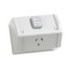 Clipsal WSC227/1RG 3 Pin General Purpose Outlet Socket Switch, 250VAC, 10A, Resistant Grey