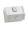 Clipsal WSC227/1RG 3 Pin General Purpose Outlet Socket Switch, 250VAC, 10A, Resistant Grey
