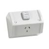 Clipsal WSC227/1RG 3 Pin General Purpose Outlet Socket Switch, 250VAC, 10A, Resistant Grey