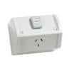 Clipsal WSC227/1RG 3 Pin General Purpose Outlet Socket Switch, 250VAC, 10A, Resistant Grey