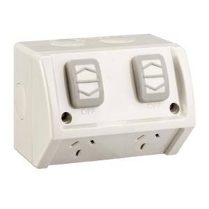 Clipsal WSC227/2/15RG 3 Pin General Purpose Weatherproof Outlet Socket Switch, 250V, 15A, Resistant Grey 1 Clipsal WSC227/2/15RG 3 Pin General Purpose Weatherproof Outlet Socket Switch, 250V, 15A, Resistant Grey