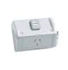 Clipsal WSC227F1RG 3 Pin General Purpose Outlet Socket Switch With Hinge Flap, 250VAC, 10A, Resistant Grey