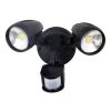 Domus 25062 Muro-Pro-30S Twin Head 30W LED Spotlight with Sensor - TRIO Tricolour