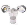 Domus 25064 Muro-Pro-30S Twin Head 30W LED Spotlight with Sensor - TRIO Tricolour