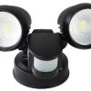 Energetic Lighting 203015S Seculite Wall and Ceiling Spotlight With Sensor, Black