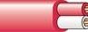 Electra FC7502LD-500 1.5mm 2 Core Fire Control Cable Red & White With Red Sheathing 500 Metre Drum