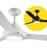 Flair ceiling fan 58in black 3 blade FANFLR58BK-LED