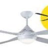 Quinton ceilingfan 48in white with 4 eas FANQTN48WH-LED