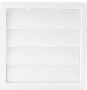 Grille exhaust louvre ext grav 125mm wht FANPGL125
