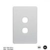 Switch plate vertical 2 gang (less mech) GSMFLSWPV2G