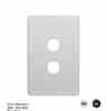 Switch plate vertical 2 gang (less mech) GSMFLSWPV2G