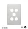 Switch plate vertical 5 gang (less mech) GSMFLSWPV5G