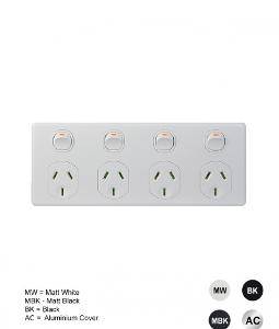 4 gang fixed power point double pole GSMPUBIG4 1 4 gang fixed power point double pole GSMPUBIG4