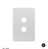 Switch plate vertical 2 gang (less mech) GSMPUSWPV2G