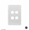 Switch plate vertical 4 gang (less mech) GSMPUSWPV4G