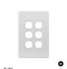 Switch plate vertical 6 gang (less mech) GSMPUSWPV6G