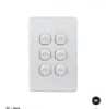 Switch vertical 6 gang 10ax/16a 250v GSMPUSWV6G