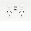 Allure. twin socket usb ac HAGWBHP2SUSBAC
