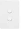 Allure 2 gang switch plate cw mechs HAGWBHSV2
