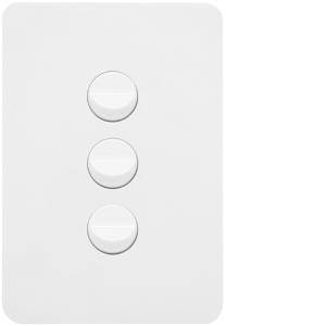 Allure 3 gang switch plate cw mechs HAGWBHSV3 1 Allure 3 gang switch plate cw mechs HAGWBHSV3