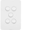 Allure 5 gang switch plate cw mechs mw HAGWBHSV5-MW