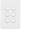 Allure 6 gang switch plate cw mechs HAGWBHSV6
