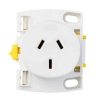 Quick connect plug base 3p 10a 2.5mm wht HPM37QC
