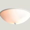 HPM CFOLWE Oyster Ceiling Fan Light With Dual E27 Connection Fitting Only White