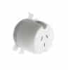 Single surface socket 3p 10a 250v white HANSS310WH