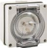 Appliance inlet 3 flt pin 10a 250vac gry NHPISOAI310PG