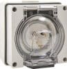 Appliance inlet 3 flt pin 15a 250vac gry NHPISOAI315PG