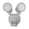 Robus RCH20CCT3P-01 CHASE 20W LED Double Spot Wall Light, with PIR sensor, CCT selectable 3000K,4000K,6000K, white