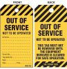 Out of service tag yellow/black 5pk MMS-005