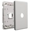 Legrand ED770/1GPLWE Legrand E-Ded Series Dedicated 1 Gang Switch Grid Plate and Cover, 121mm L x 77mm W x 10mm H, White