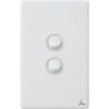 Legrand ED770/2IPWE 2 Gang Dedicated Plate Switch, White, 16A, 230-240VAC