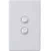 Legrand ED770/2WE 2 Gang Dedicated Plate Switch, White, 16A, 230-240VAC
