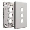 Legrand ED770/3GPLWE Legrand E-Ded Series Dedicated 3 Gang Switch Grid Plate and Cover, 121mm L x 77mm W x 10mm H, White