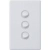 Legrand ED770/3WE 3 Gang Dedicated Plate Switch, White, 16A, 230-240VAC