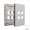 Legrand ED770/4GPLWE Legrand E-Ded Series Dedicated 4 Gang Switch Grid Plate and Cover, 121mm L x 77mm W x 10mm H, White